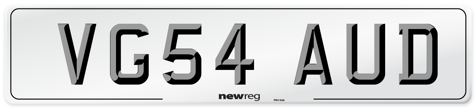 VG54 AUD Number Plate from New Reg